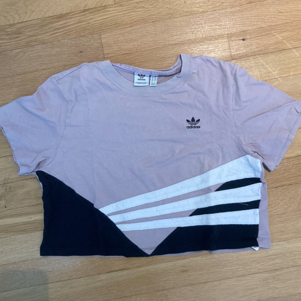 Adidas Lavender Cropped T-Shirt